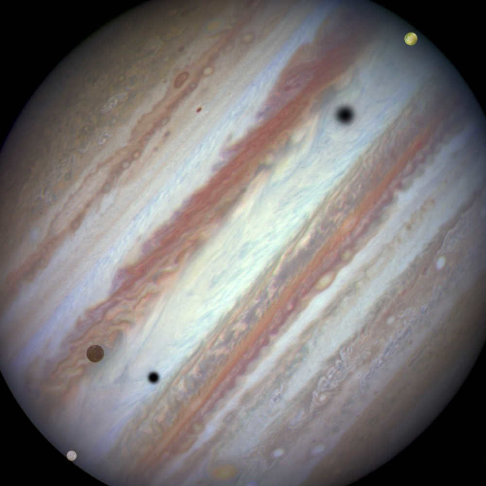Triple solar eclipse on Jupiter