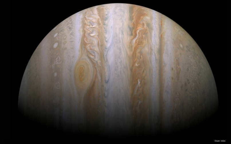 Jupiter mosaic consisting of 27 images