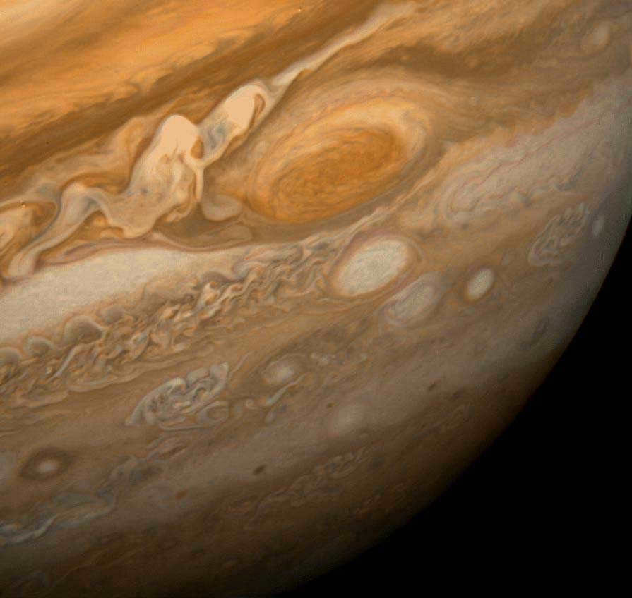 Jupiter's cloud layer, Voyager image