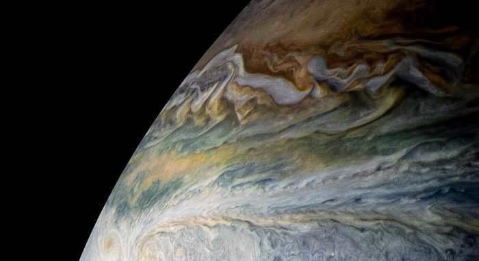 Close-up of Jupiter's surface