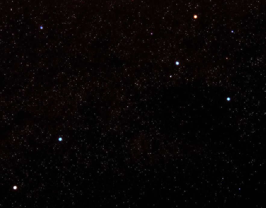 Alpha and Beta Centauri pointing to the Southern Cross.