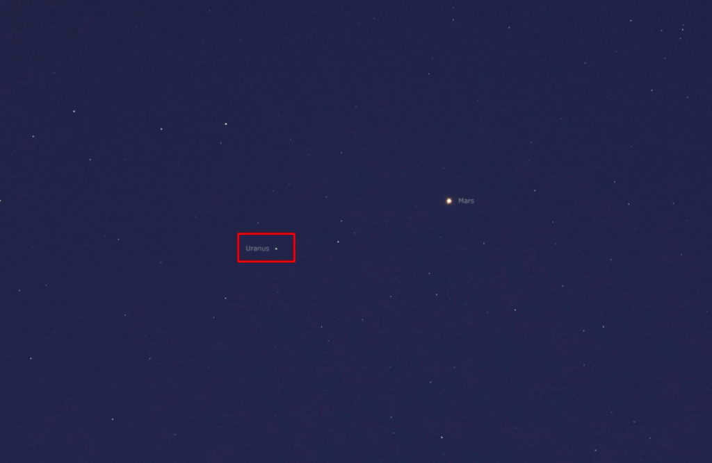 Uranus in the starry sky