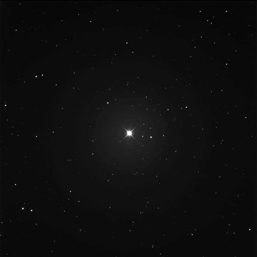 A 5-minute exposure of 61 Virgo constellations. It looks like it would if the Sun were taken from a distance of 30 light years.