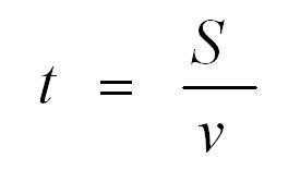 physics speed time formula