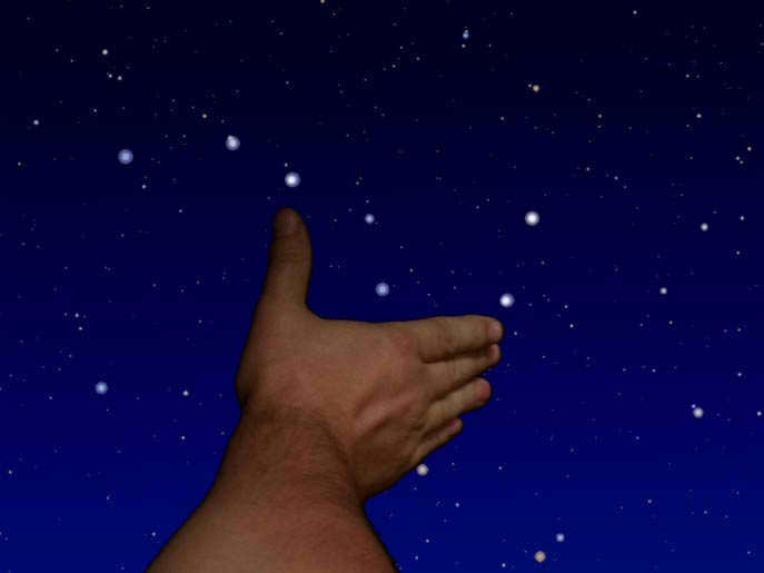 Angular size of the constellation