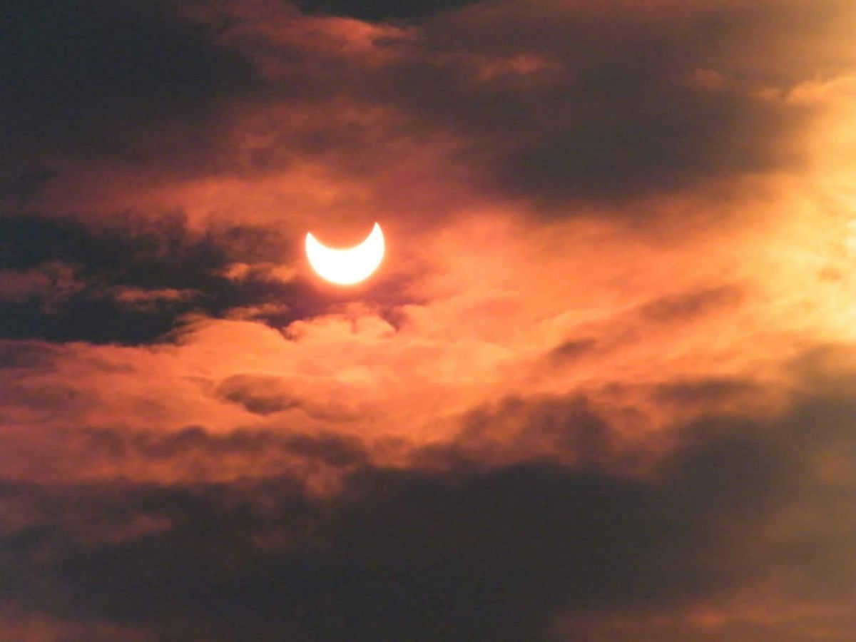 Photographs of the solar eclipse taken by amateur astronomers: