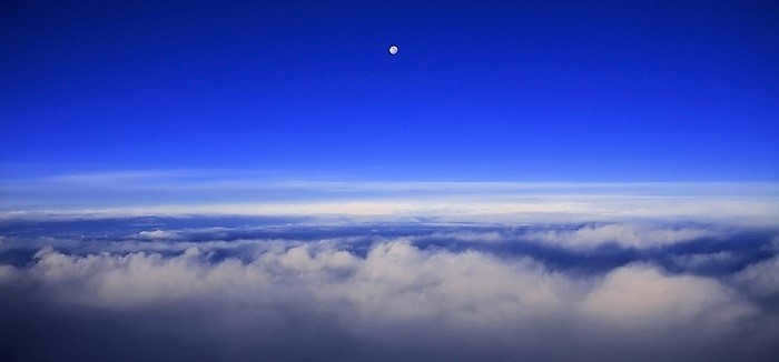 Sky above the clouds