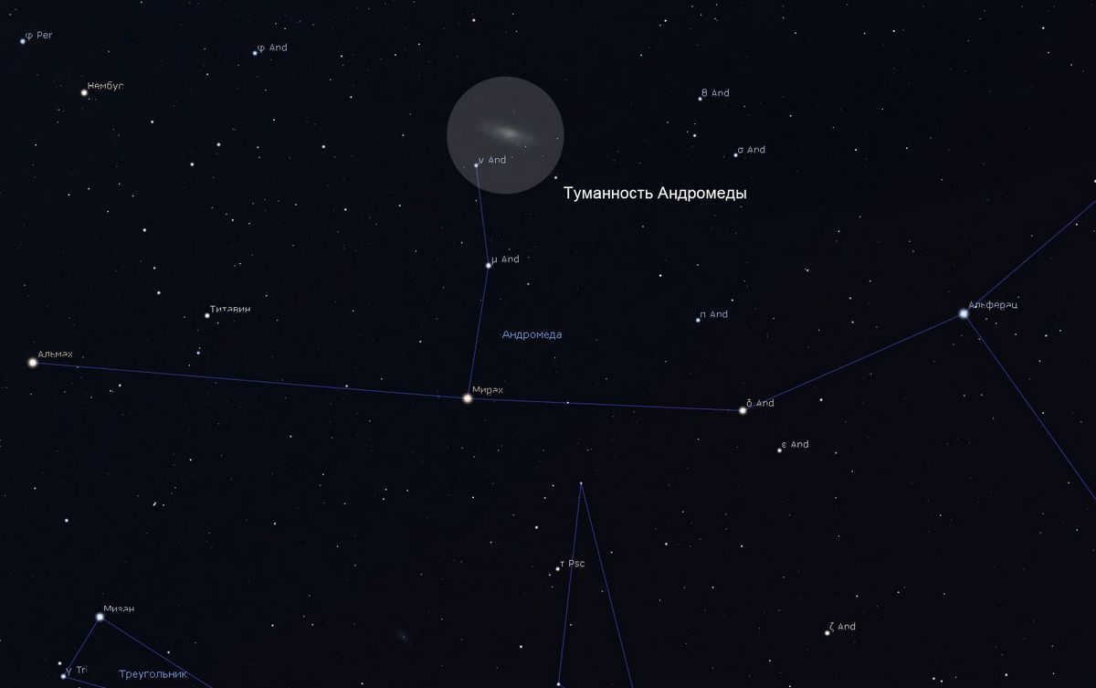 how to find the galaxy M31 in the starry sky