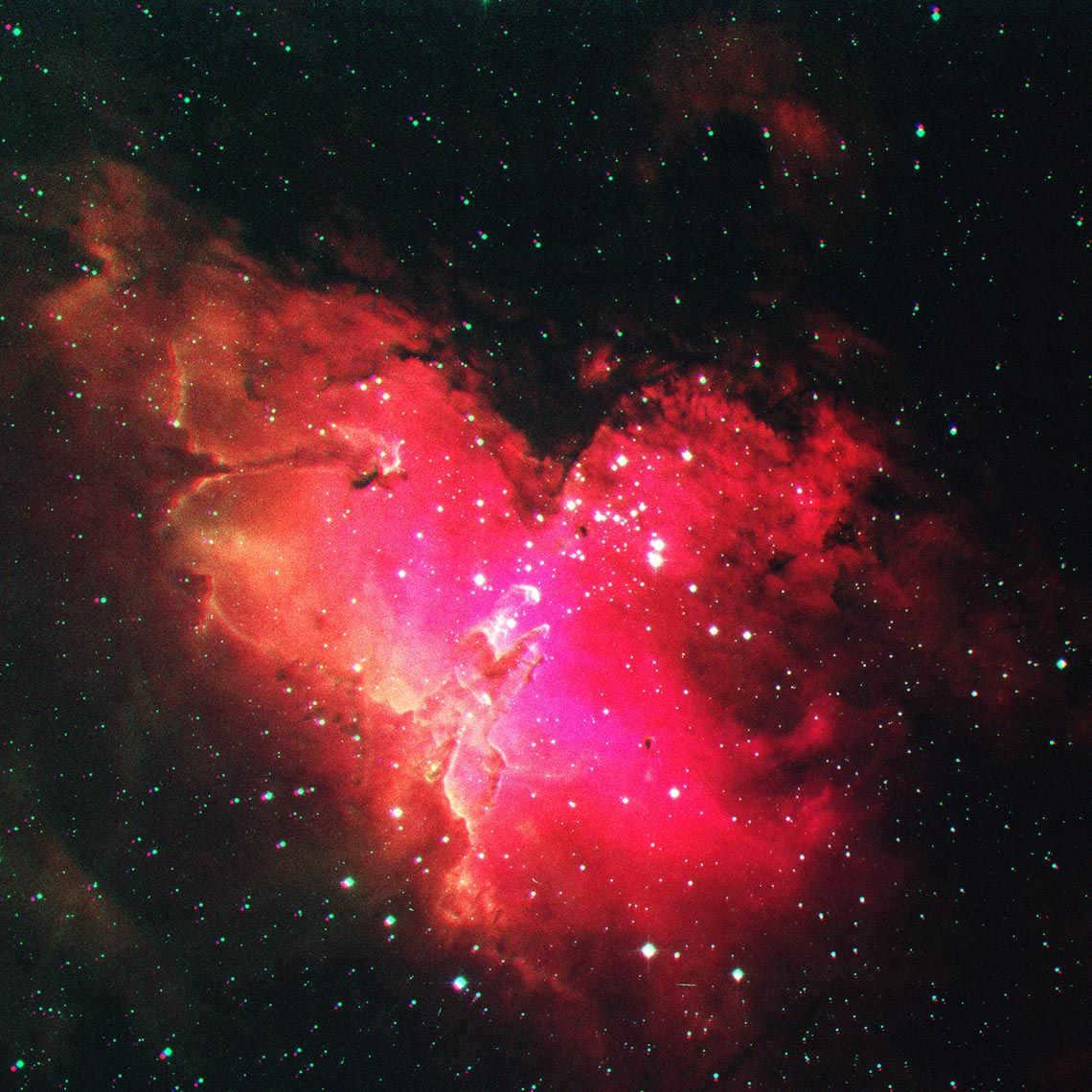 Eagle nebula with stereoscopic effect