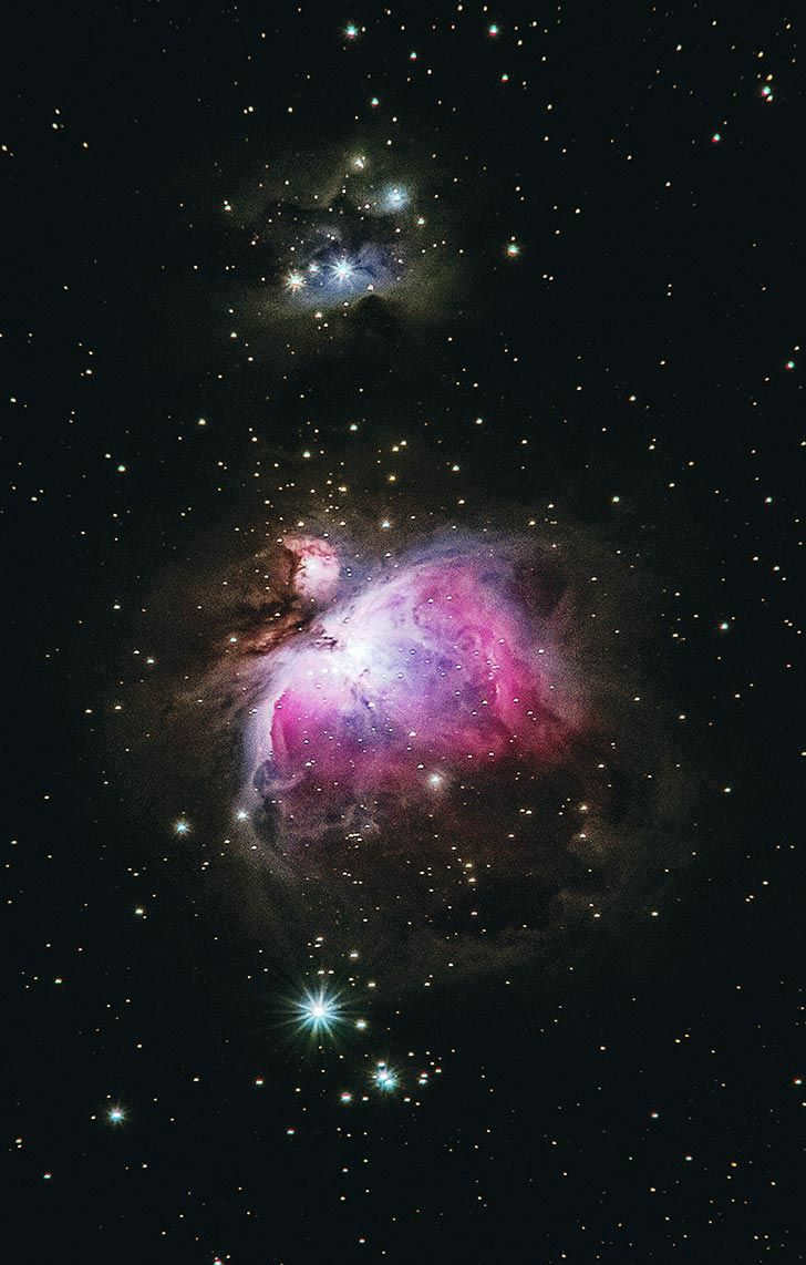 Photographing the nebula with a telescope