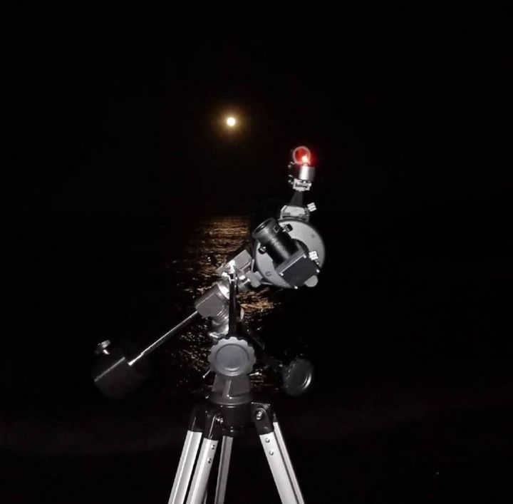 The telescope used in the search for the CLL. Wind and haze over the sea perceptibly interfered with observations, so it was soon decided to look for a place with a more stable atmosphere