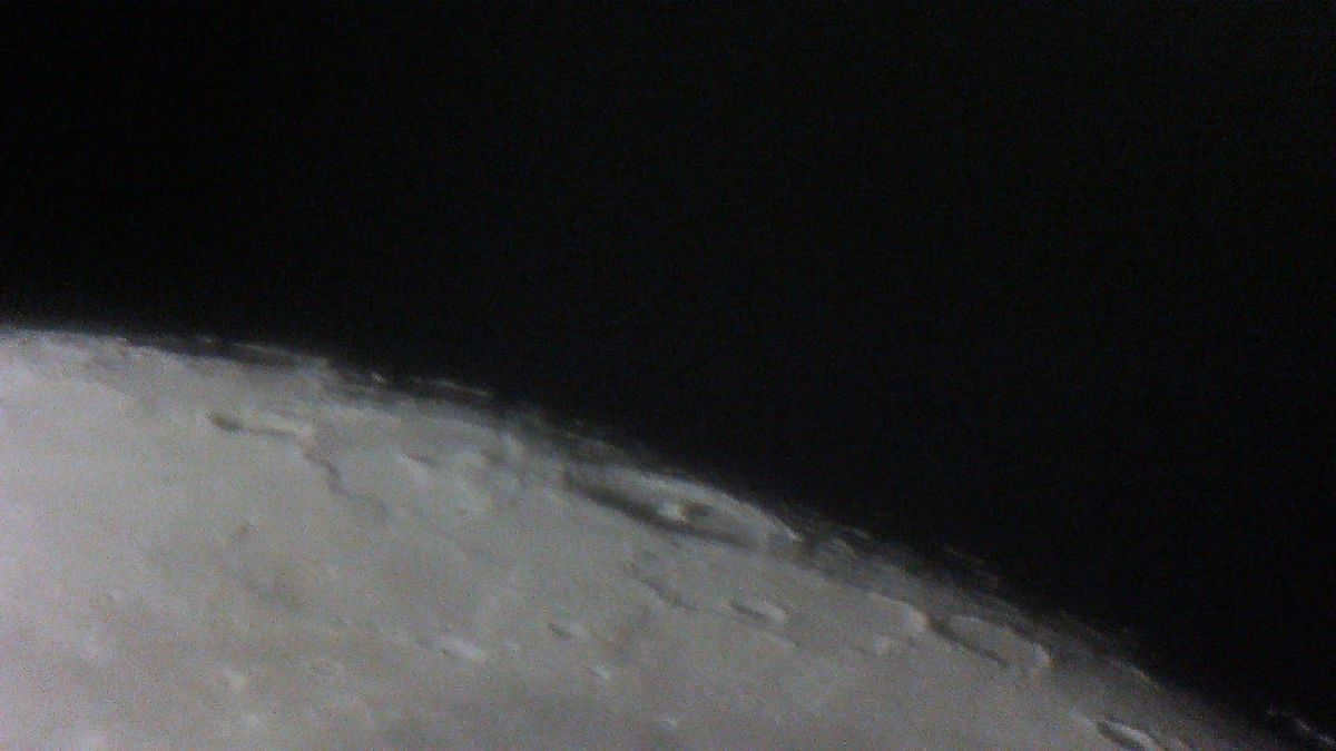 Craters through the webcam