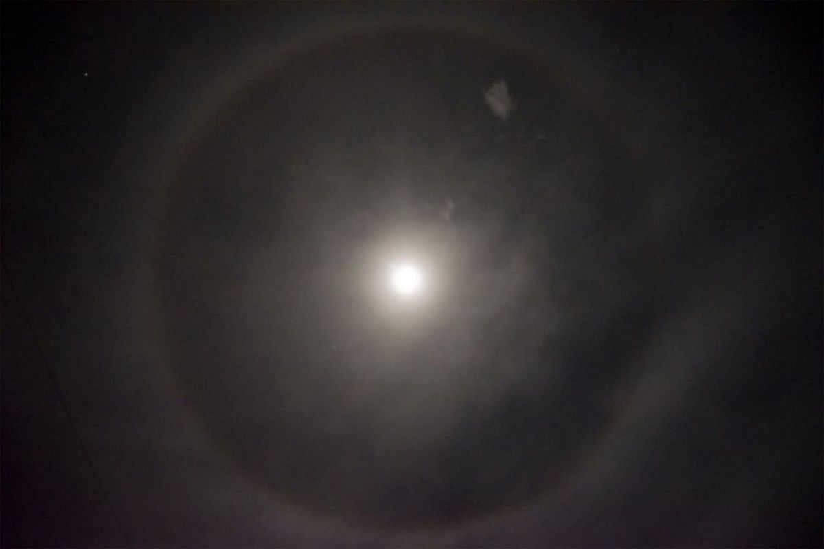 Halo around the Moon