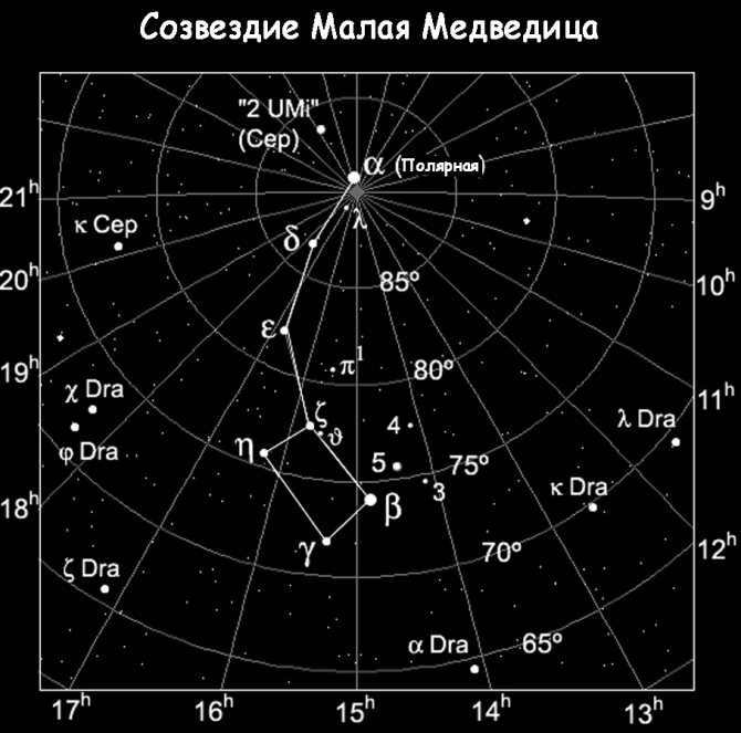 The constellation of the Little Bear
