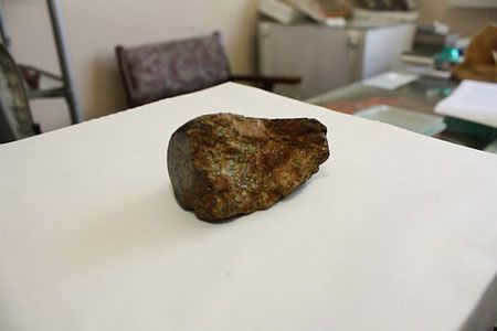 A piece of gneiss. Metamorphic rock. Photo: Evgeny Shaposhnikov (Ufokom).