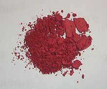 Bright red precipitate - the result of the interaction of dimethylglyoxime with nickel ions. Photo: ufo.lv