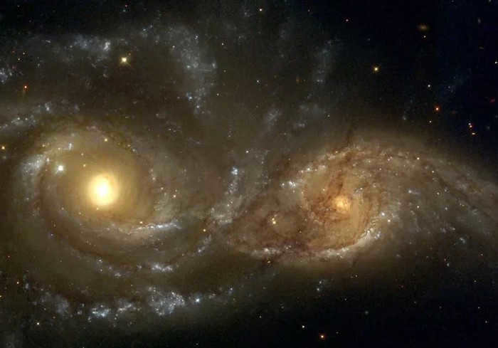 A collision of galaxies