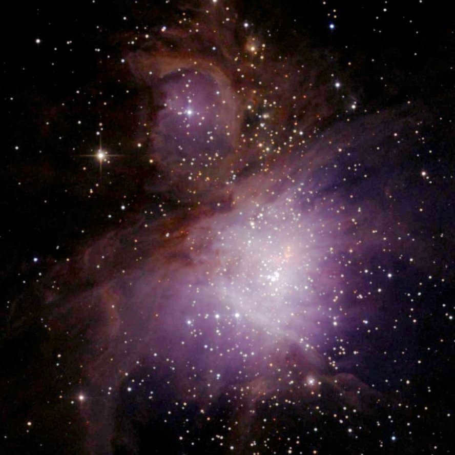 An image of M42 created by the 2MASS project