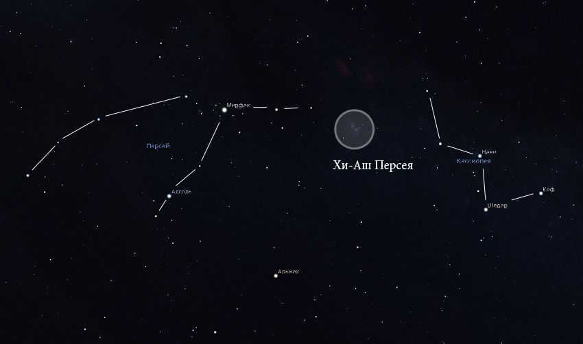 double cluster in the sky