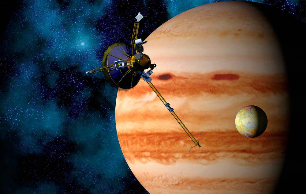 Io is an enigmatic satellite of Jupiter, home to volcanoes and auroras
