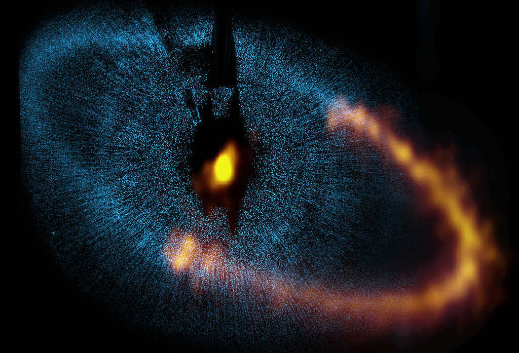 Dust ring around the star Fomalgaut, ALMA radio telescope image