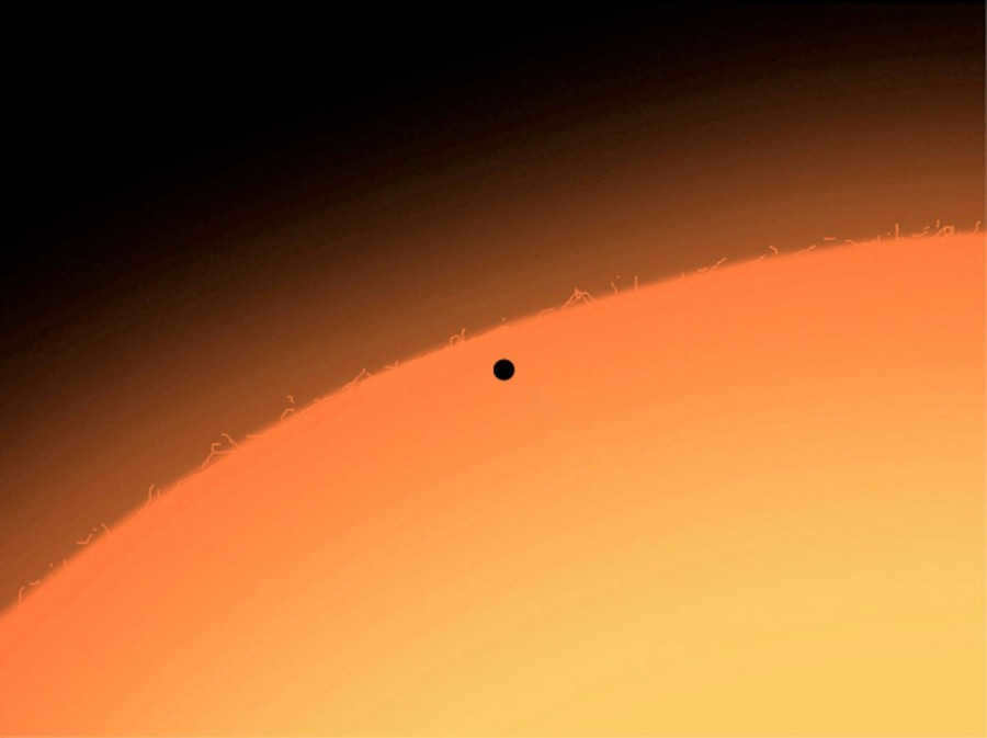 The Sun's disk in a telescope