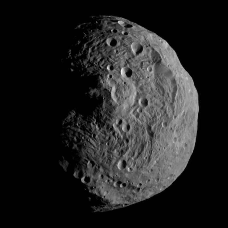Photo of the asteroid Vesta.