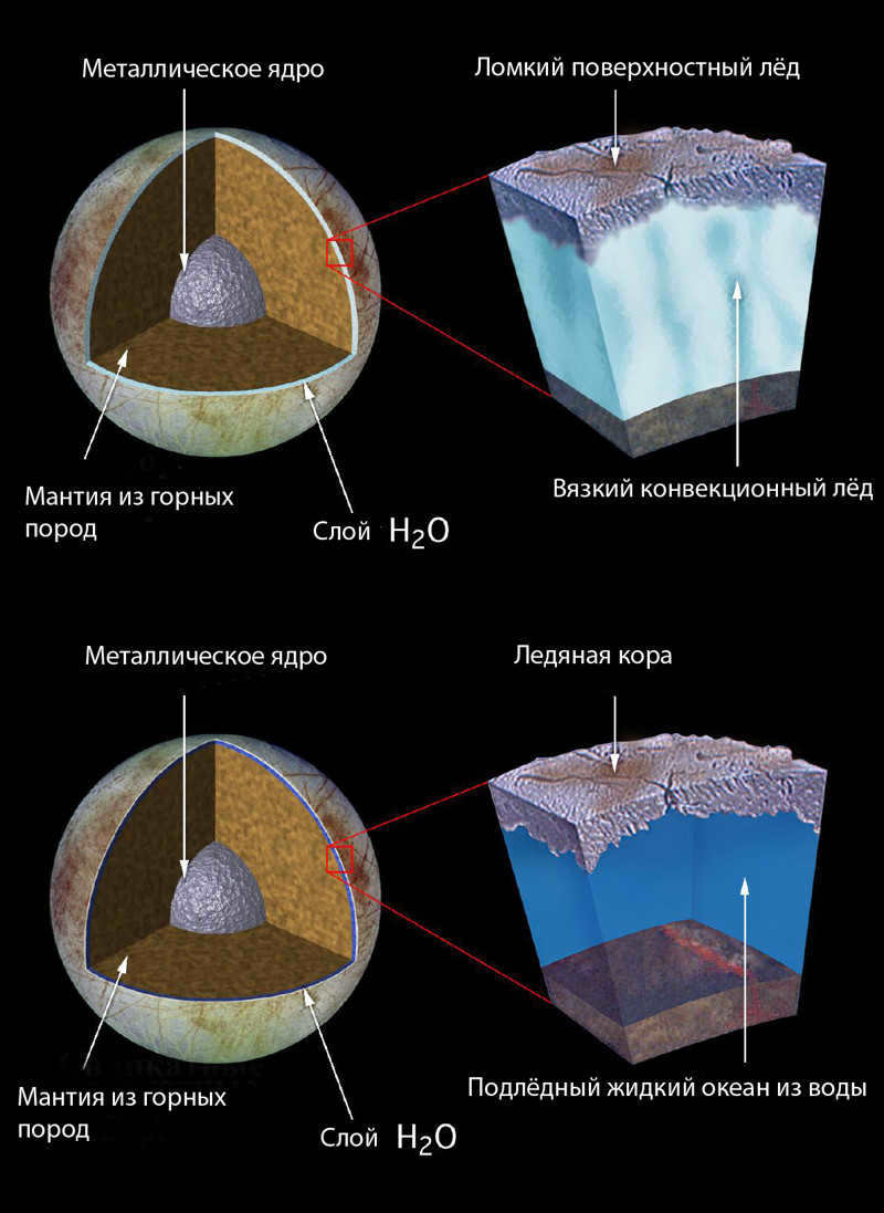 Two models of Europa's structure