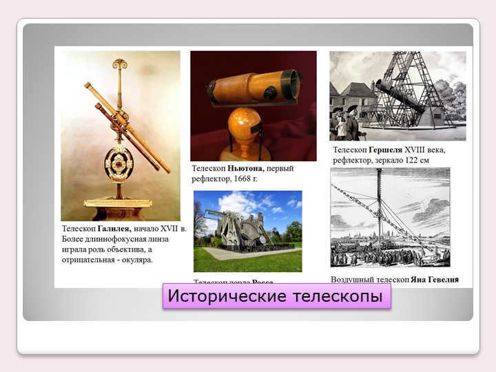 Historical telescopes