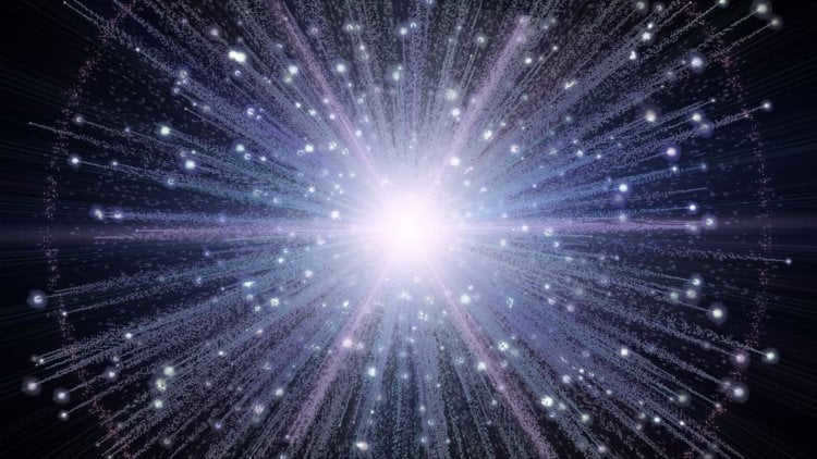The Big Bang Theory: the story of the evolution of our Universe. In the beginning there was an explosion. Photo.