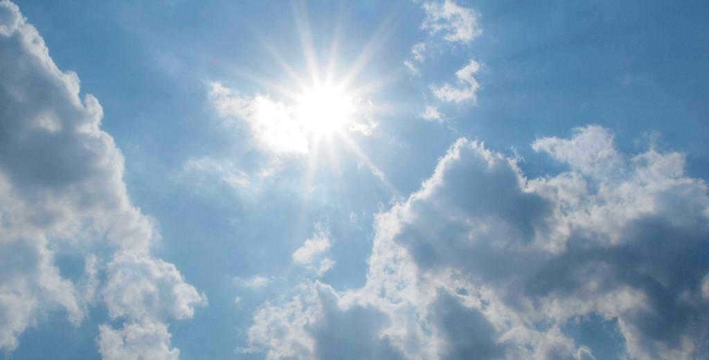 Sun high in the sky