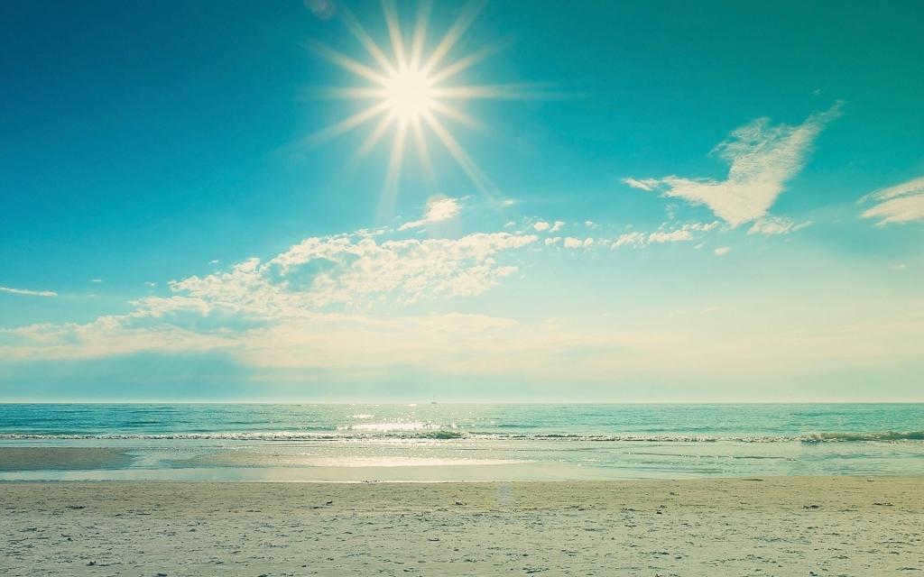Sun over the sea