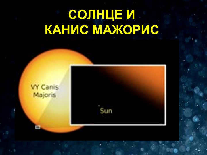 SUN AND CANIS MAJORIS