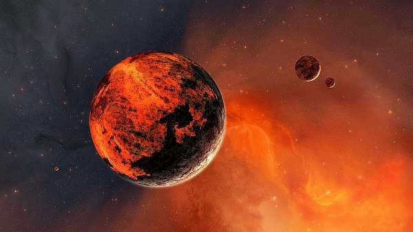 Above the planet
