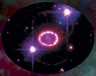 Shock waves heat up the matter around supernova 1987A