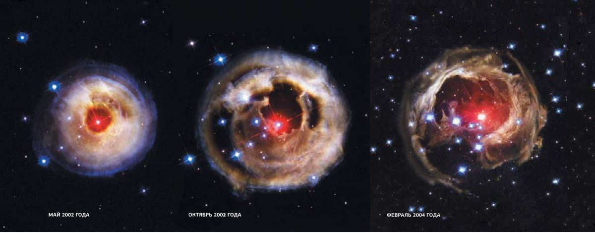 In early 2002, the Hubble Space Telescope took a series of images of the