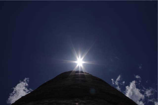 the sun is at its zenith 