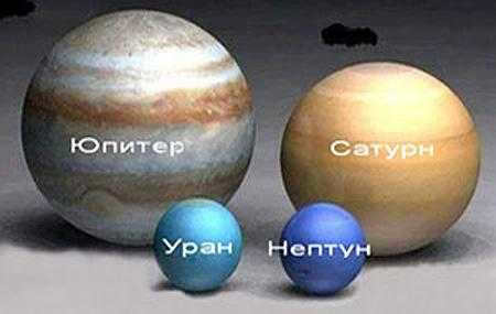 Four gas giants