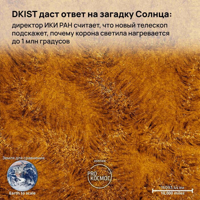 DKIST will give an answer to the Sun's mystery: IKI RAS director believes that the new telescope will tell why the corona heats up to 1 million degrees Universe, Space, Sun, Astrophotos, Telescope, Longpost