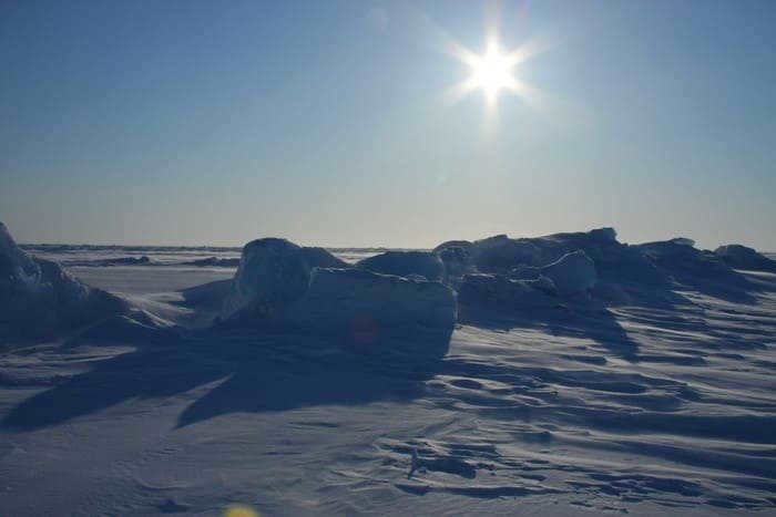 Sun at the North Pole