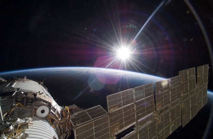 View of the Sun from the space station