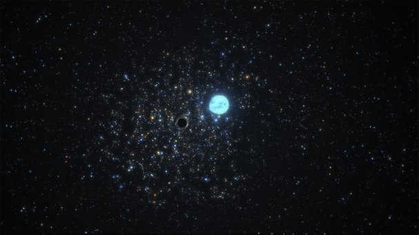 Artistic animation of the effect of the black hole in NGC 1850 on the companion star. (European Southern Observatory)