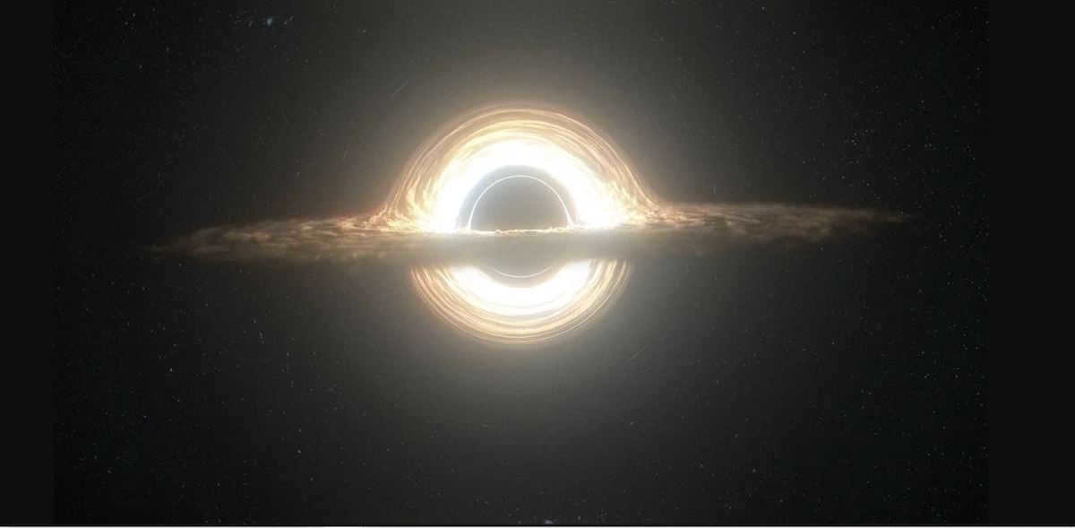 A black hole, according to the creators of the movie Interstellar. This is probably what a white hole looks like as well