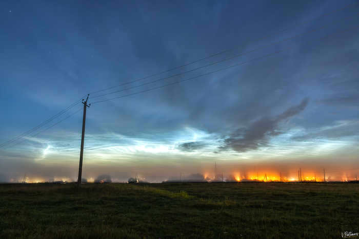 Silver clouds before dawn Photography, Nature, Sky, Landscape, Night, Clouds, Silver clouds, Fog
