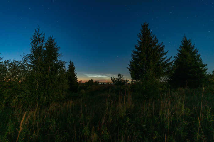 Silver clouds like an ocean in the sky. Filmed on August 1. Chuvashia Silver clouds, Sky, Landscape, Chuvashia, Field, Horizon, Night, Village, August, Longpost