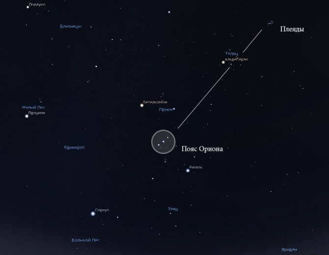 Pleiades in the sky