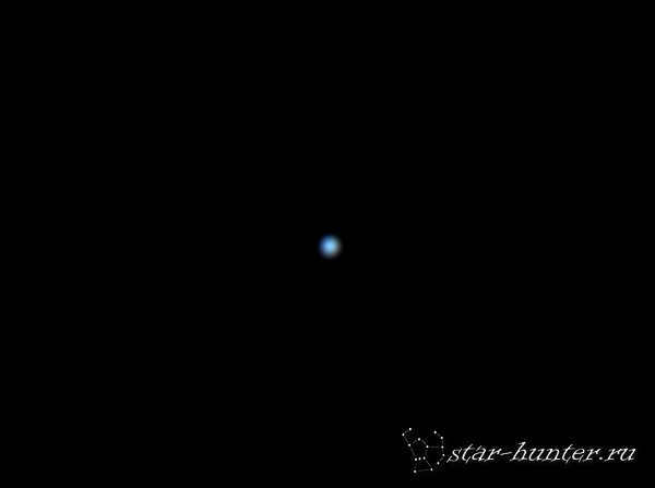 Approximate view of Uranus through a 200 mm telescope