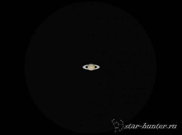 Saturn at a magnification of about 200x 