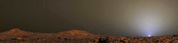 Sunset in the Ares Vallis.