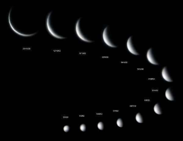 Phases of Venus. The image was obtained during observations in 2002